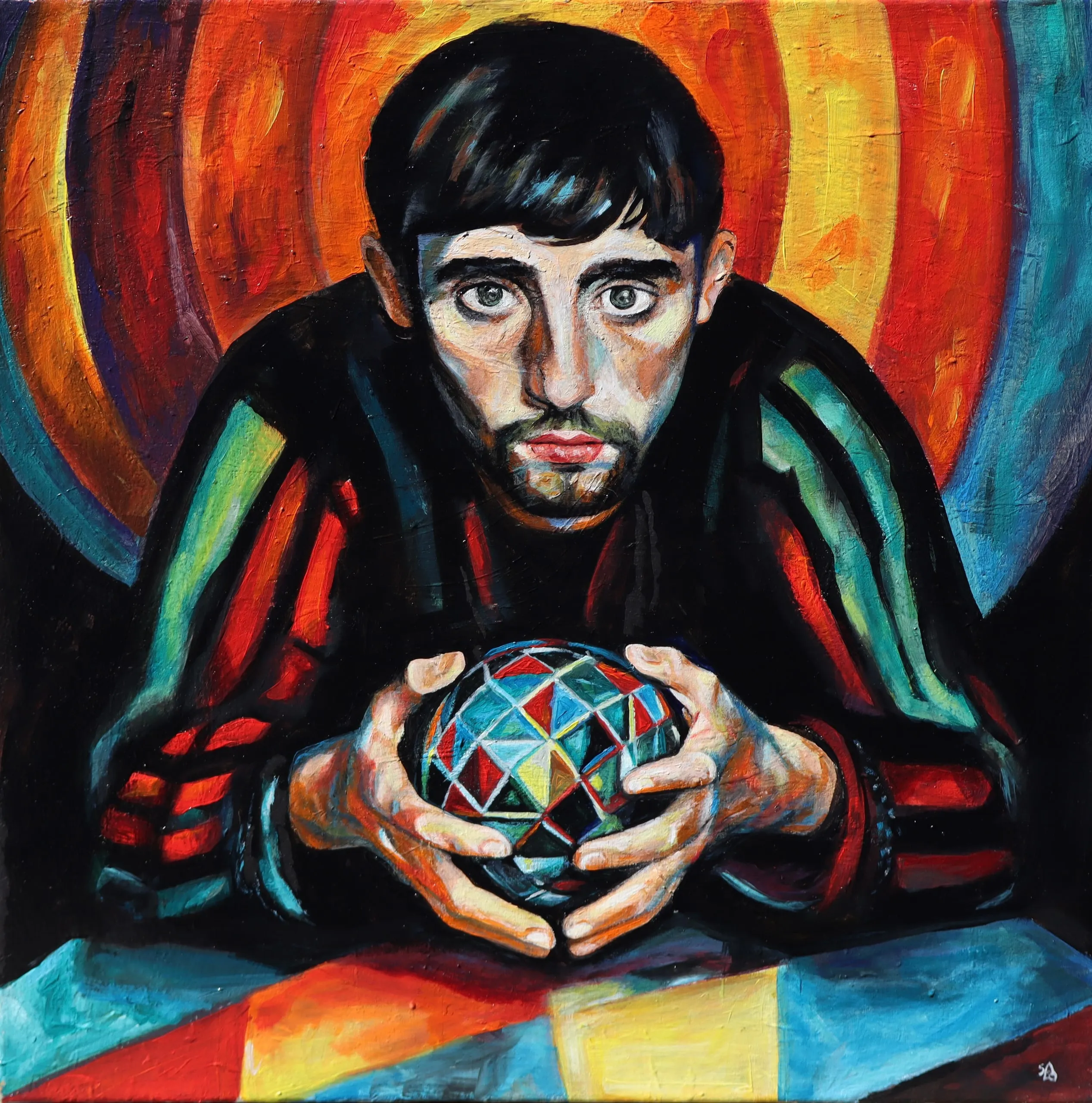 Il mago, 2024, Olio su tela, 50 × 50 cm — Sara Longhi