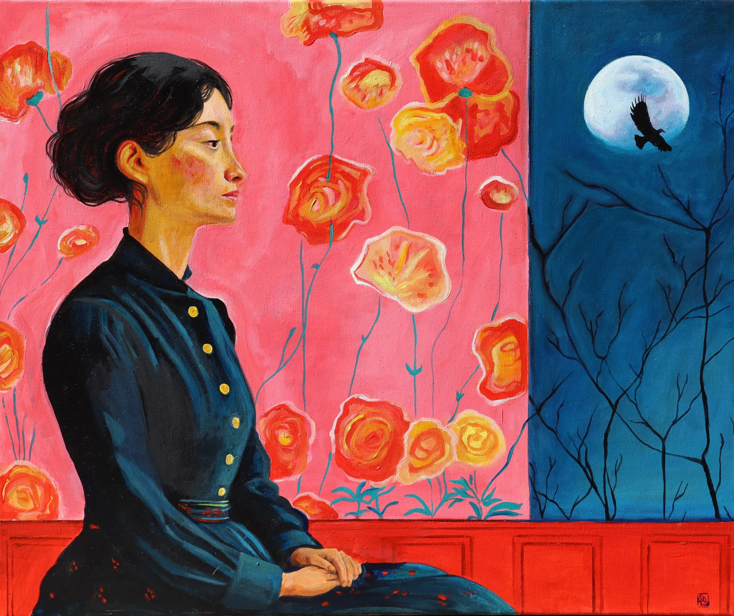 Lascia andare, 2024, Acrilico su tela, 50 × 60 cm — Sara Longhi