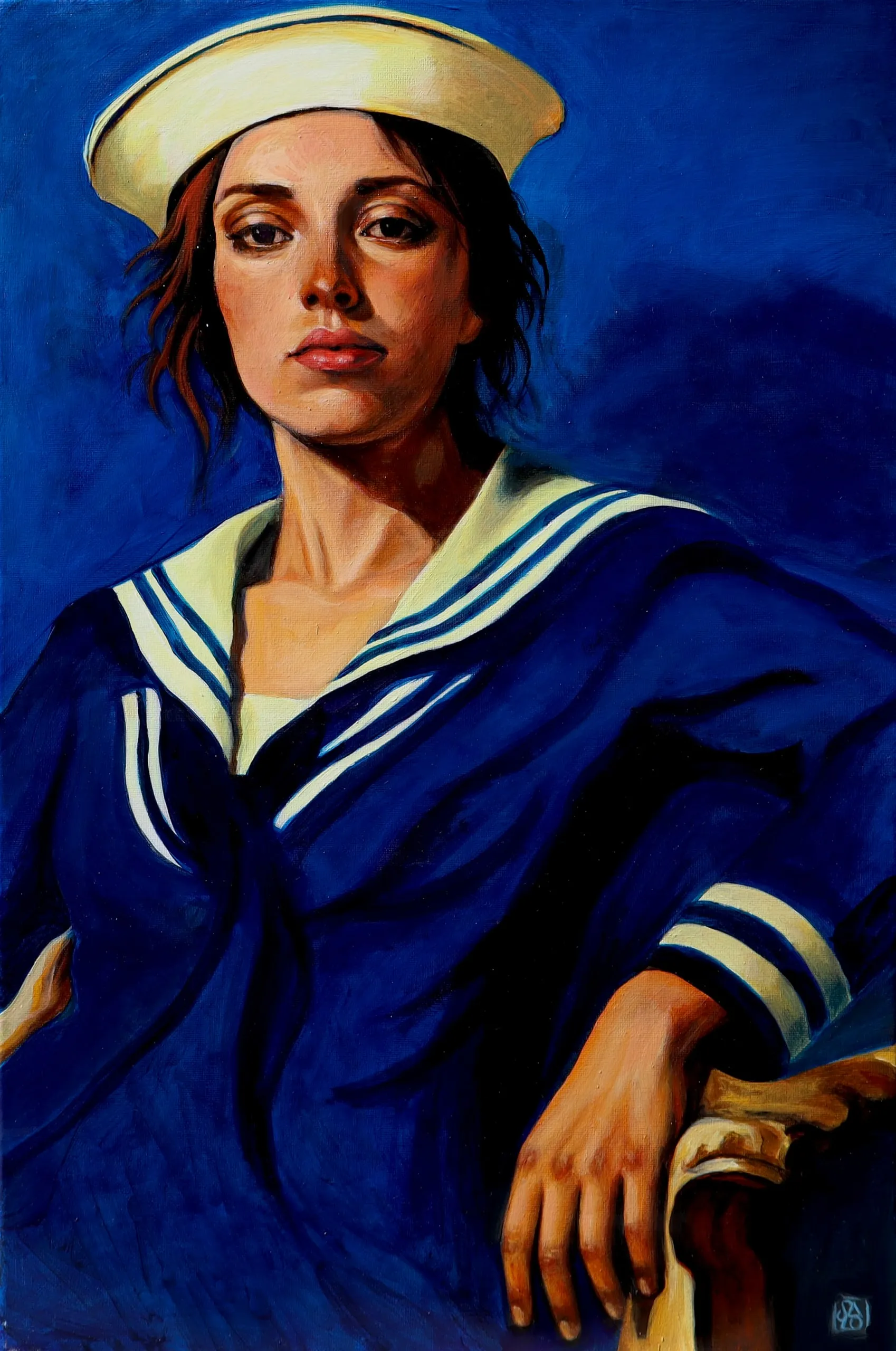 Nessuna terra, 2026, Acrilico su tela, 60 × 40 cm — Sara Longhi